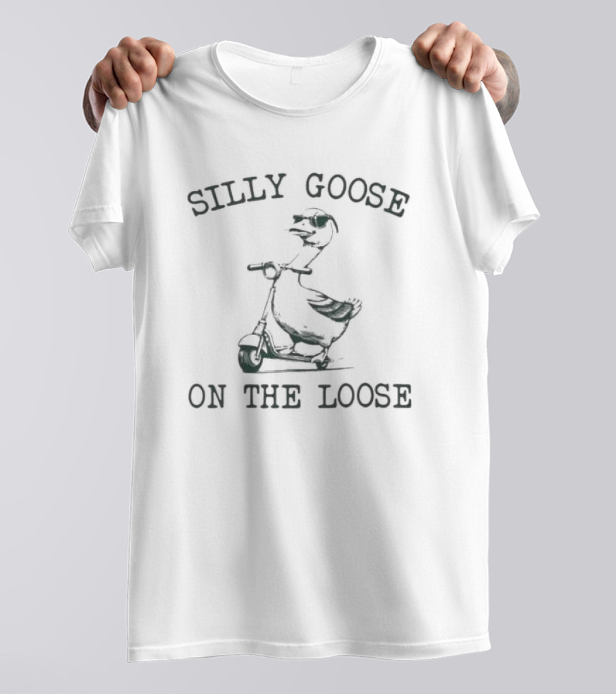 Silly Goose On The Loose Riding Scooty T-Shirt