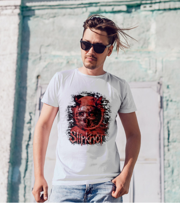 Slipknot Heller Air Capsule 001 Distorted Devil Mask T-Shirt