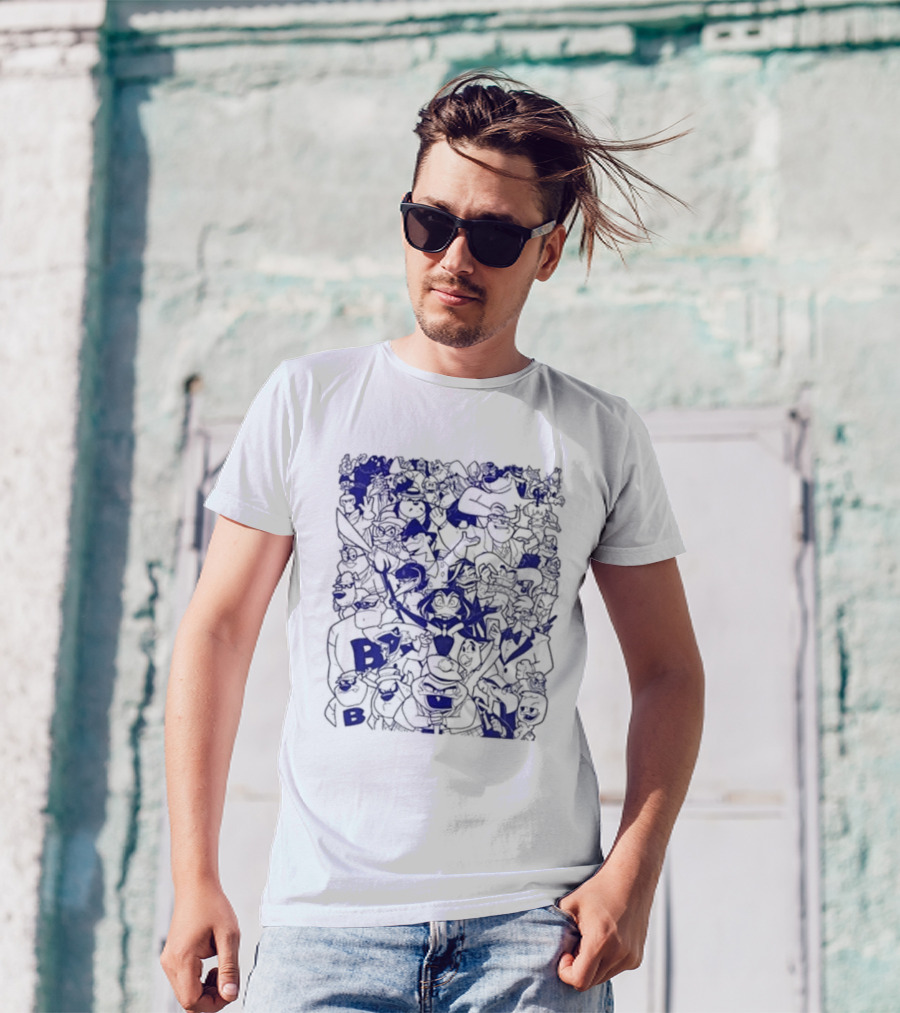 Brian Danger Duck Villains Collage T-Shirt