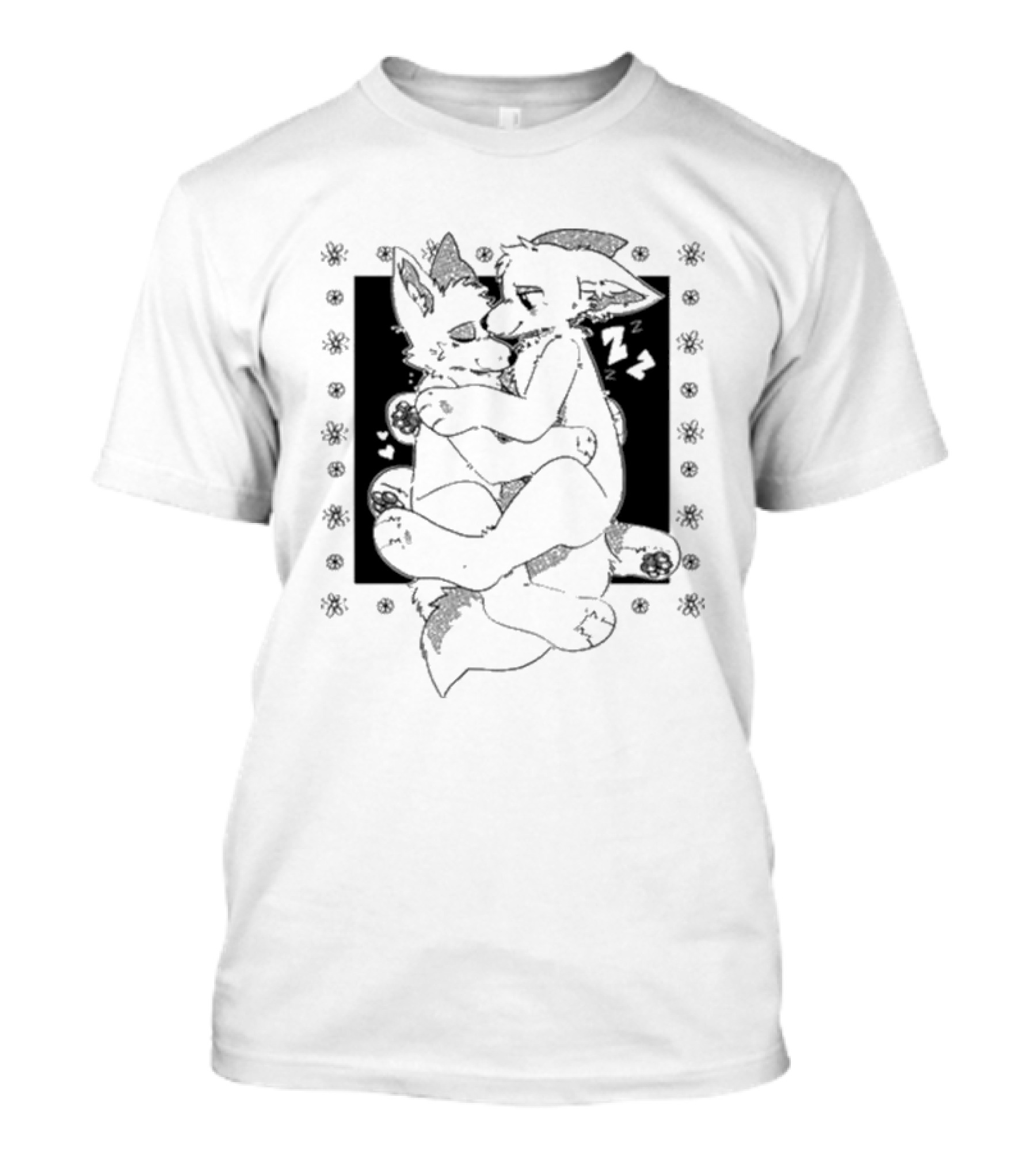 Furry Wolves Snuggle Embrace T-Shirt