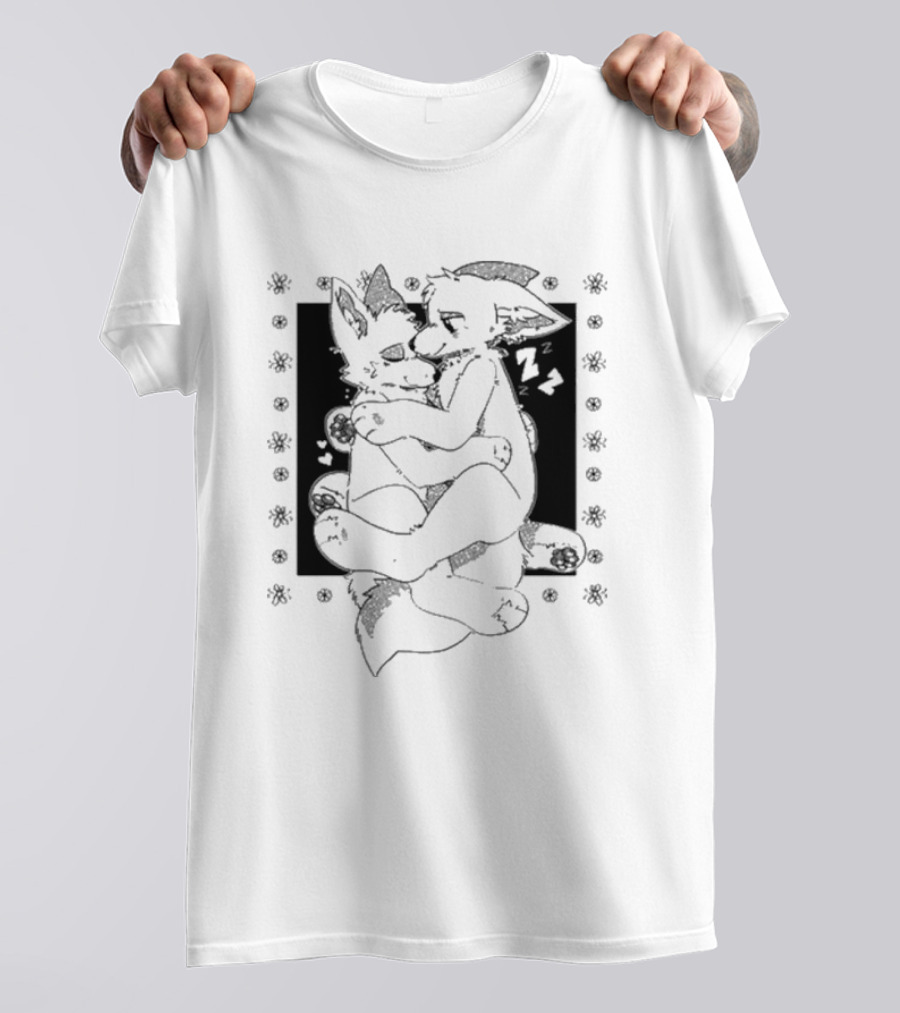 Furry Wolves Snuggle Embrace T-Shirt