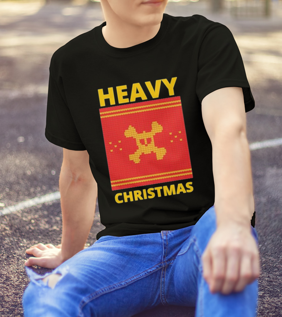 Heavy Metal Christmas Sweater Skull Design For Christmas Musical T-Shirt