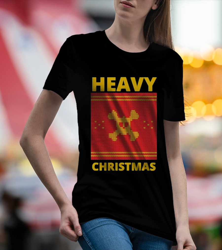 Heavy Metal Christmas Sweater Skull Design For Christmas Musical T-Shirt