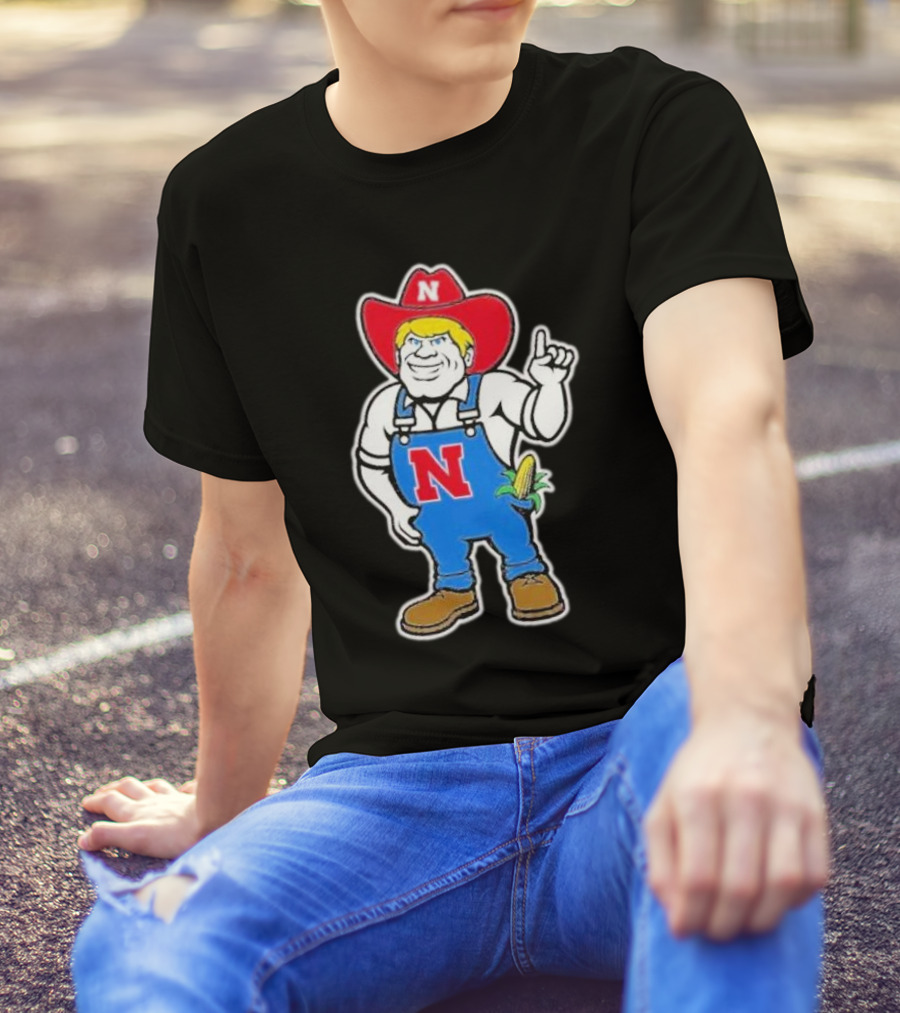 Coach Rhule Nebraska Herbie Husker Corn Mascot T-Shirt