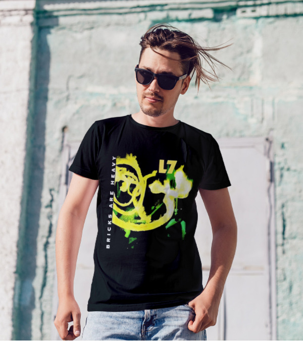 L7 Bricks Are Heavy Album Neon Graffiti T-Shirt