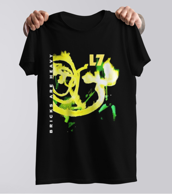 L7 Bricks Are Heavy Album Neon Graffiti T-Shirt