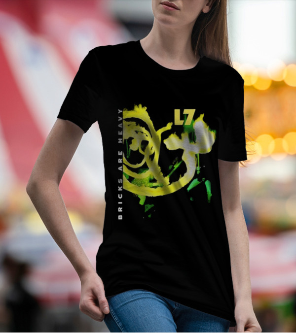 L7 Bricks Are Heavy Album Neon Graffiti T-Shirt