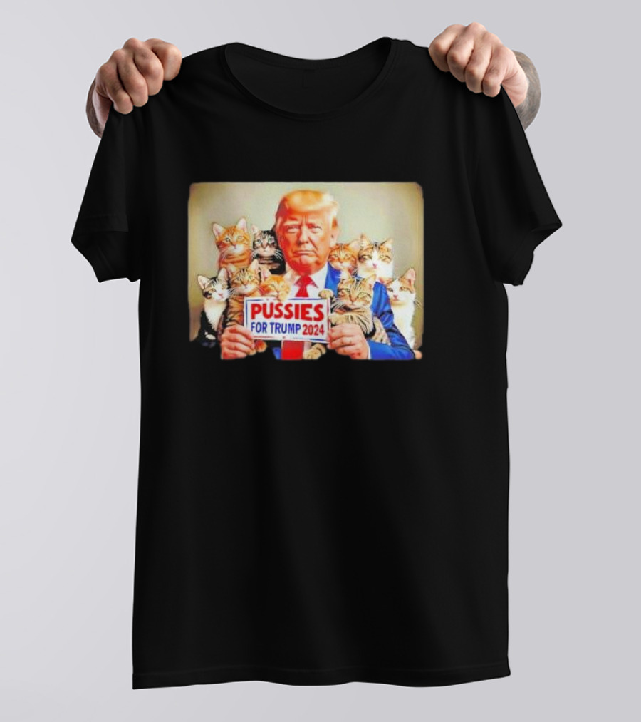 Pussies For Trump 2024 Cat Lovers T-Shirt