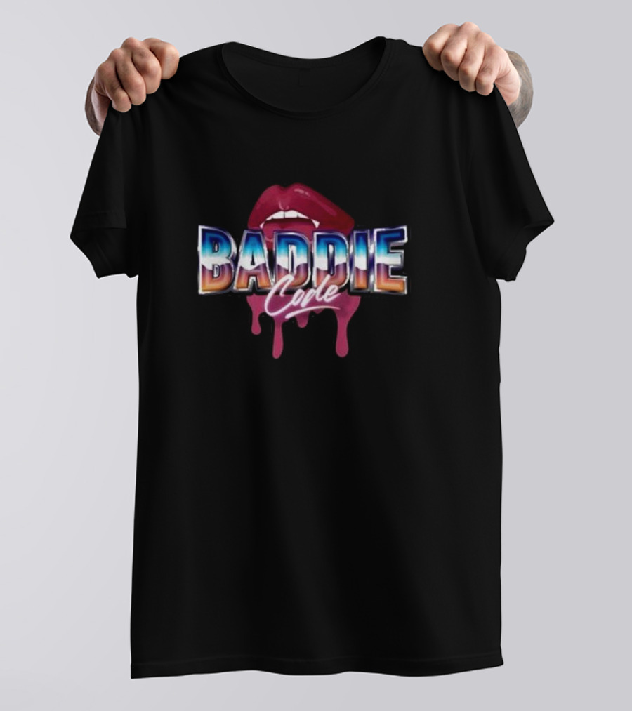 NatalieLashes Baddie Code Bold Dripping Lips T-Shirt
