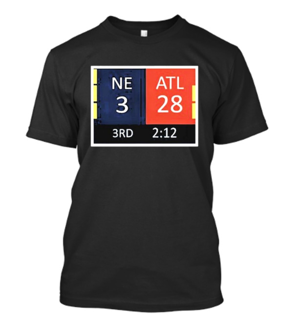 Ne 3 Atl 28 3rd 2:12 Final Ne 34 Atl 28 T-Shirt