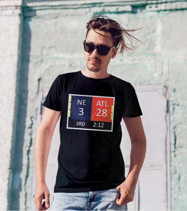 Ne 3 Atl 28 3rd 2:12 Final Ne 34 Atl 28 T-Shirt