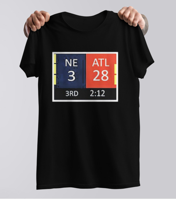 Ne 3 Atl 28 3rd 2:12 Final Ne 34 Atl 28 T-Shirt