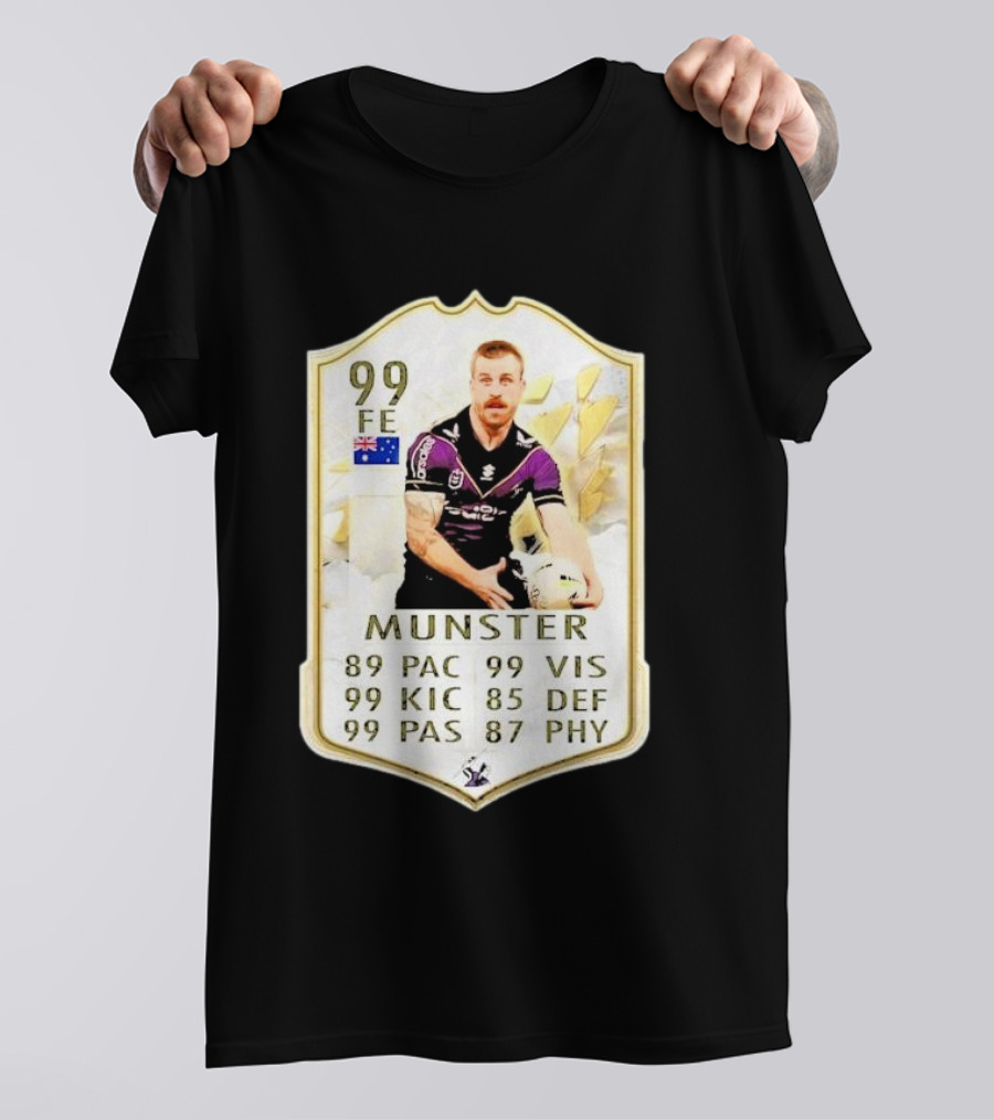 Sports Card Melbourne Storm Cameron Munster FIFA Ultimate Team Attributes T-Shirt