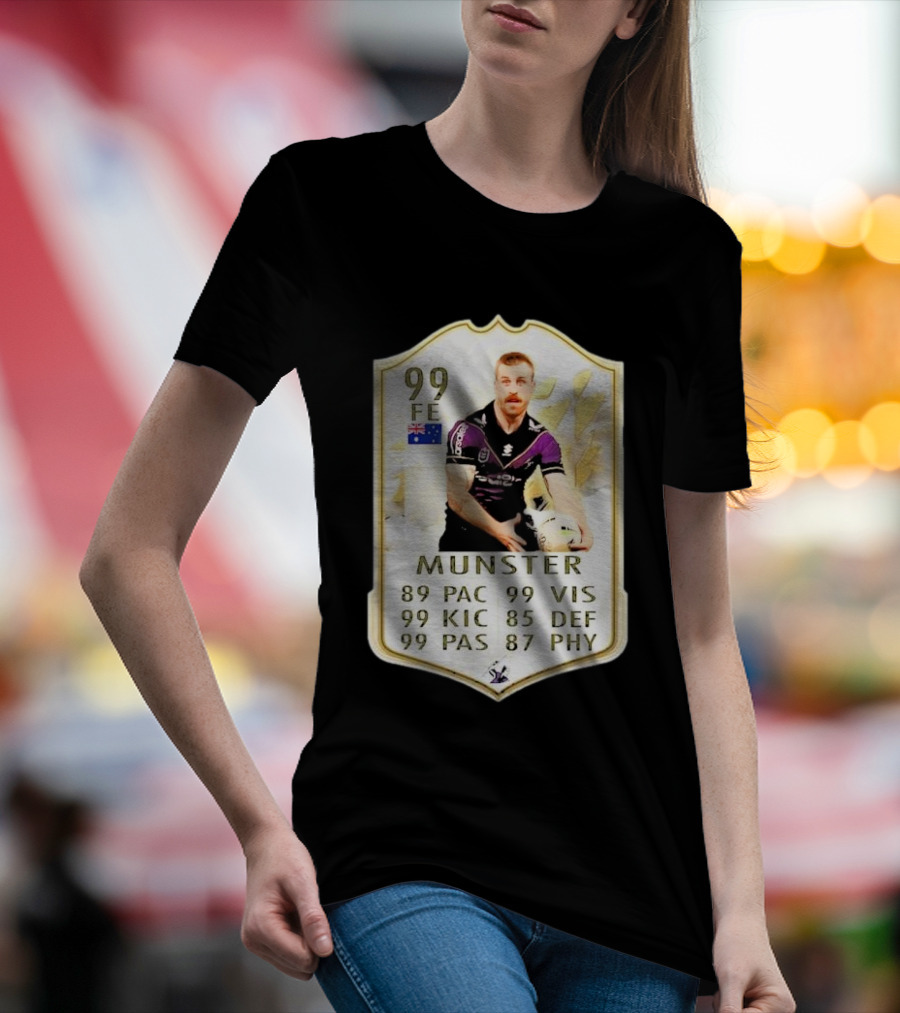 Sports Card Melbourne Storm Cameron Munster FIFA Ultimate Team Attributes T-Shirt