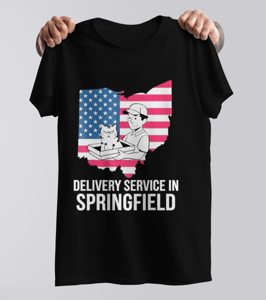 Delivery Service In Springfield American Cat Carrier T-Shirt