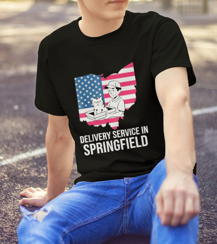 Delivery Service In Springfield American Cat Carrier T-Shirt