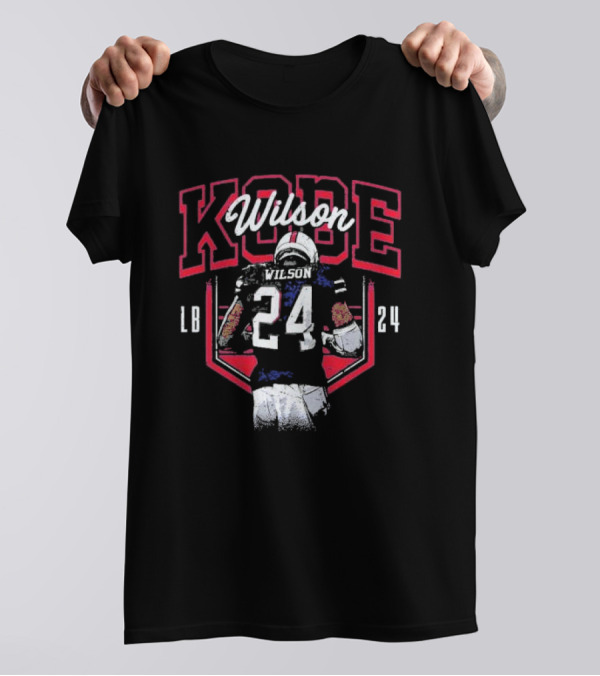 Kobe Wilson 24 LB College Player Football Jersey T-Shirt