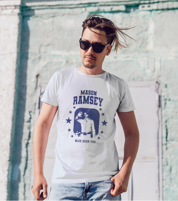 Mason Ramsey Blue Over You Stars Retro Cowboy T-Shirt