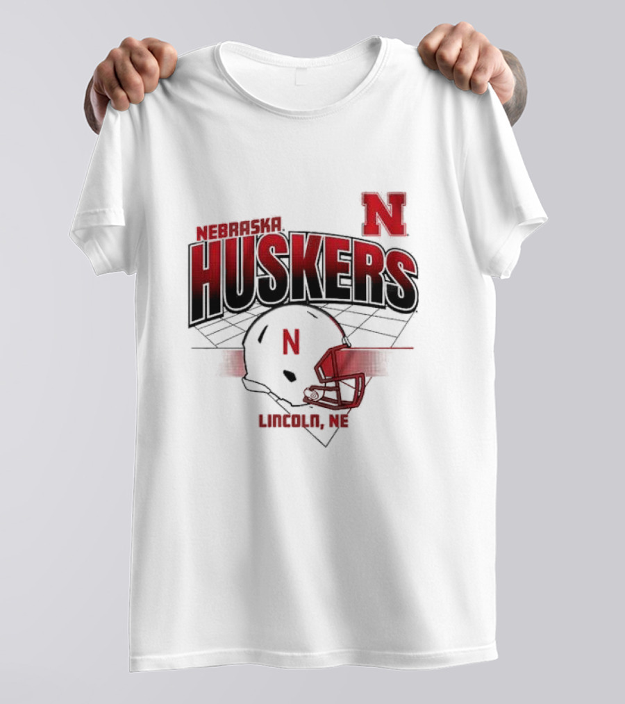 Nebraska Huskers Football Helmet Lincoln NE T-Shirt
