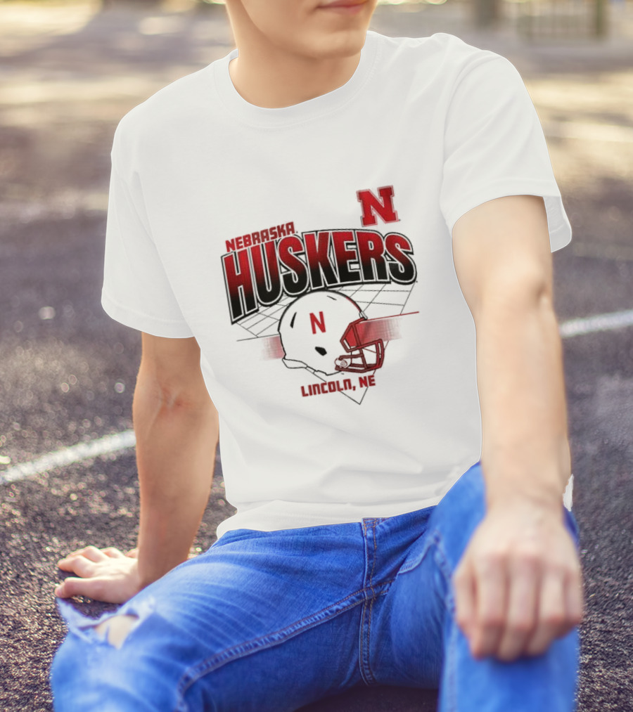 Nebraska Huskers Football Helmet Lincoln NE T-Shirt