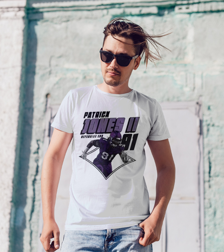 Patrick Jones II Minnesota Defensive End 91 T-Shirt