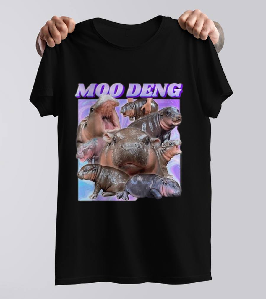 Moo Deng Baby Hippo Compilation T-Shirt