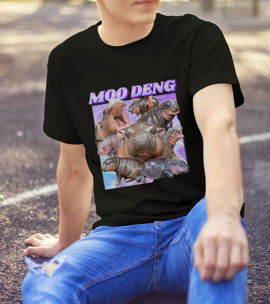 Moo Deng Baby Hippo Compilation T-Shirt