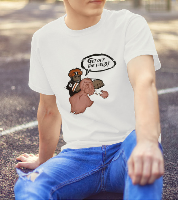 Get Off The Field Dawg Pound Player Punching Opponent T-Shirt