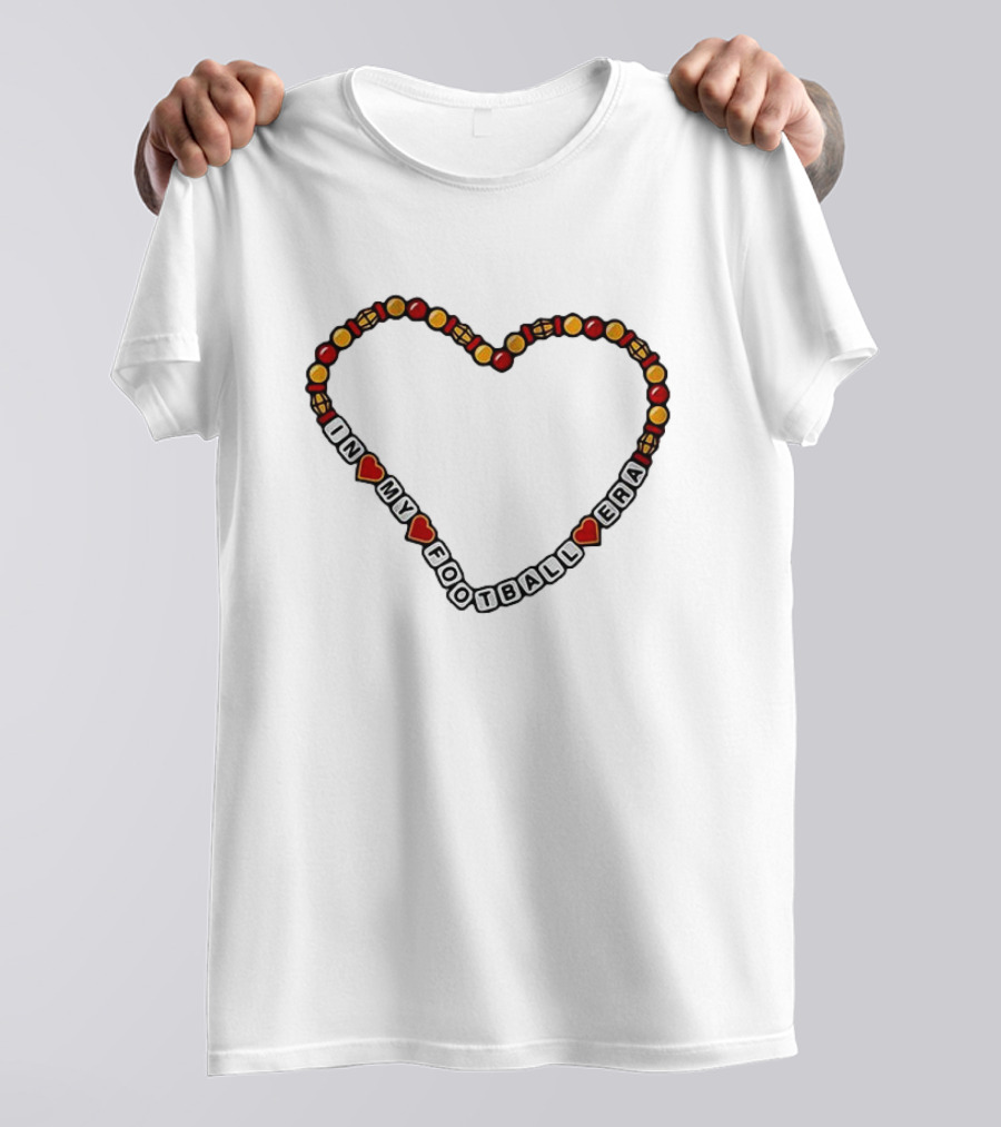 In My Football Era Heart Friendship Bracelet T-Shirt