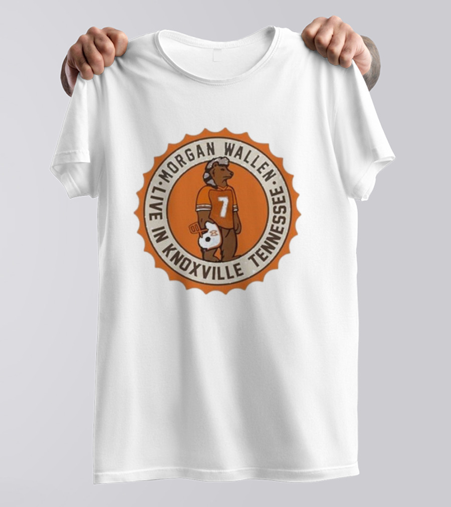 Morgan Wallen Live In Knoxville Tennessee Football Bear 7 T-Shirt
