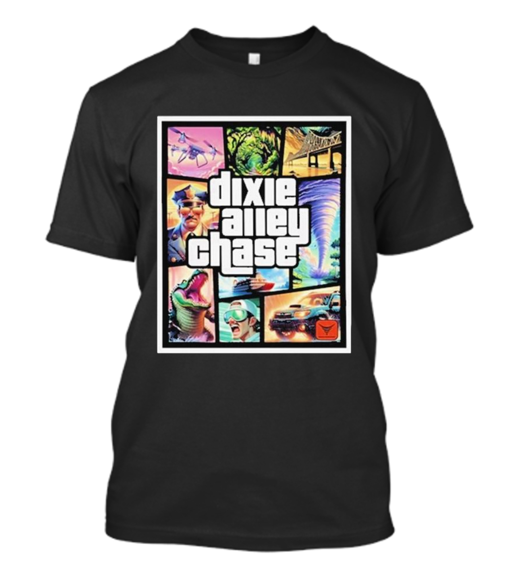 Reed Timmer Extreme Meteorologist Dixie Alley Chase Rockstar Storms, Tornadoes, Drones, Police, Alligator, Chase Vehicle T-Shirt