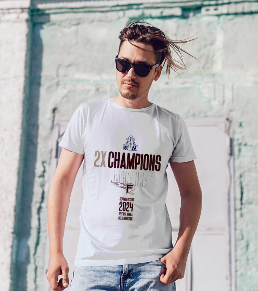 2X Champions Rhein Fire September 22 2024 Veltins Arena Gelsenkirchen T-Shirt