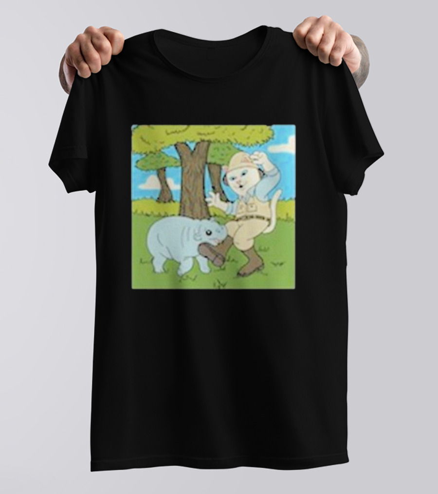 Ripndip Moodeng Don’t Get Bit Cat Explorer And Hippo Scene T-Shirt