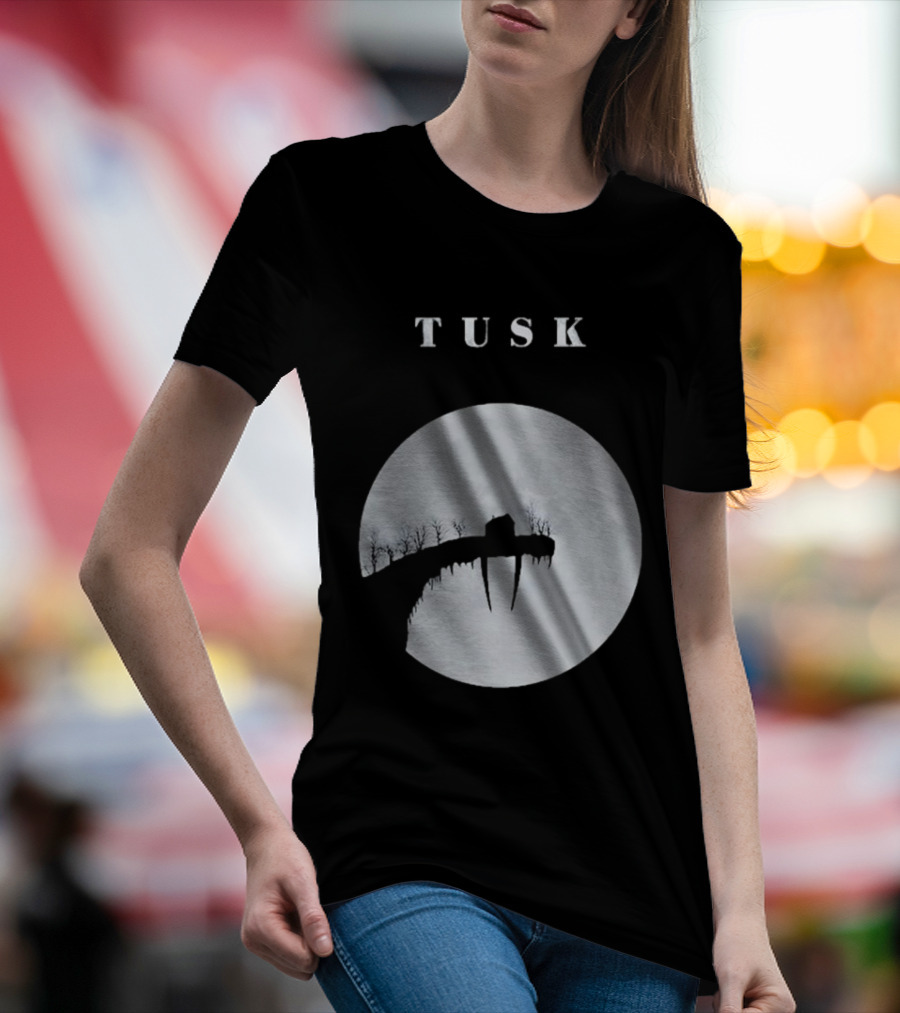 Tusk The Great Darkness House On Cliff Silhouette With Full Moon T-Shirt