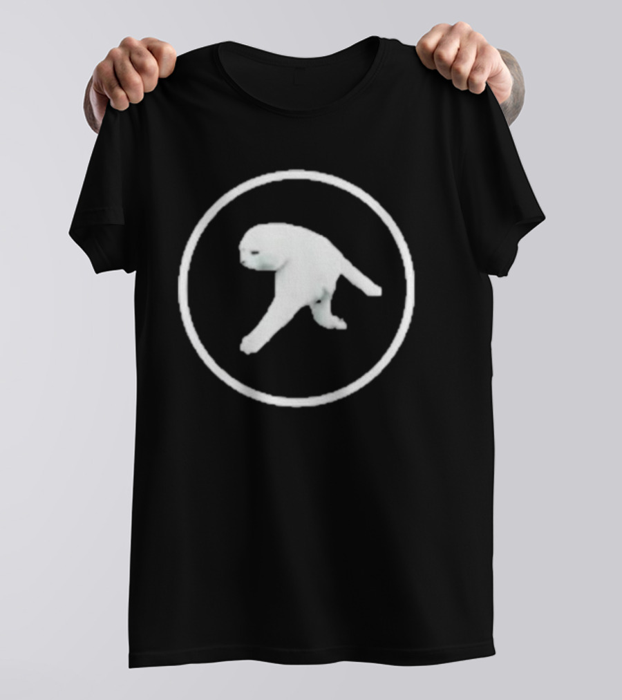 Aphex Twin Cat Parody White Circle T-Shirt
