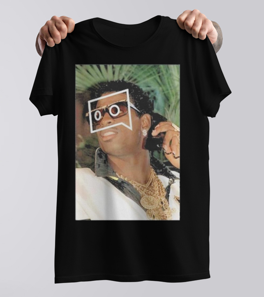 Lebron James Deion Sanders Image With Bold Glasses T-Shirt