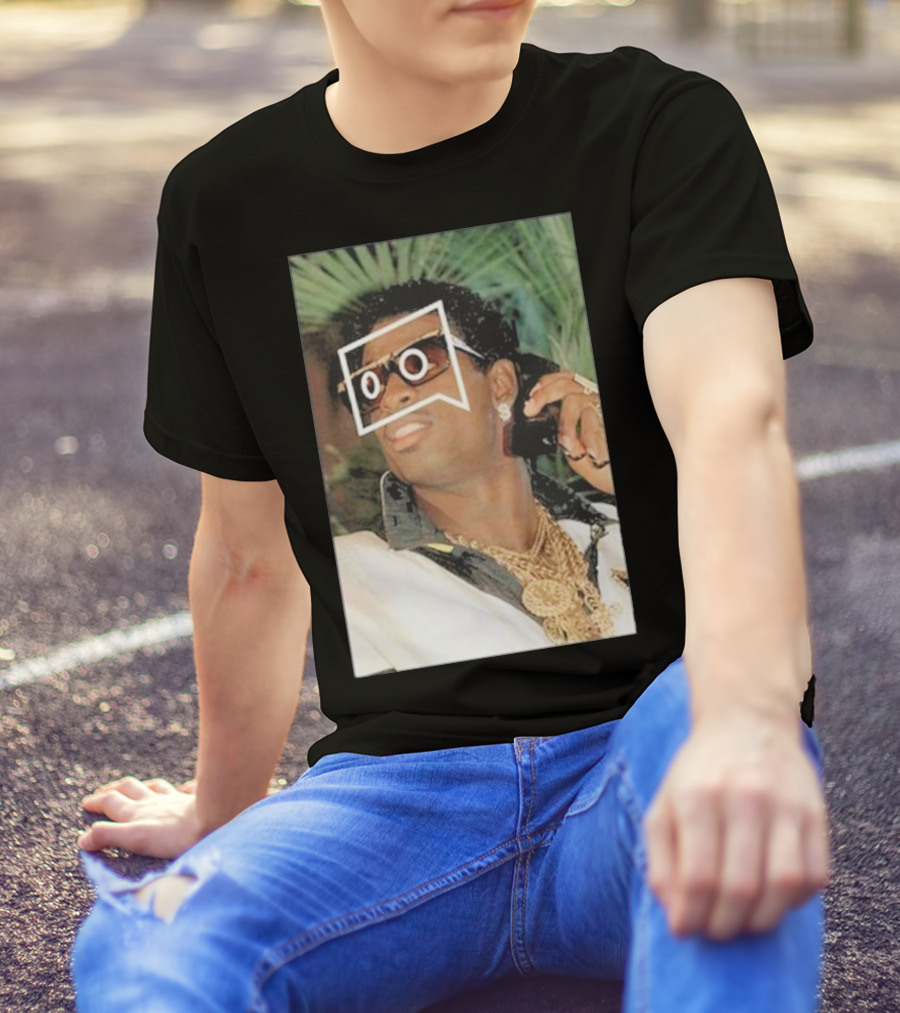 Lebron James Deion Sanders Image With Bold Glasses T-Shirt
