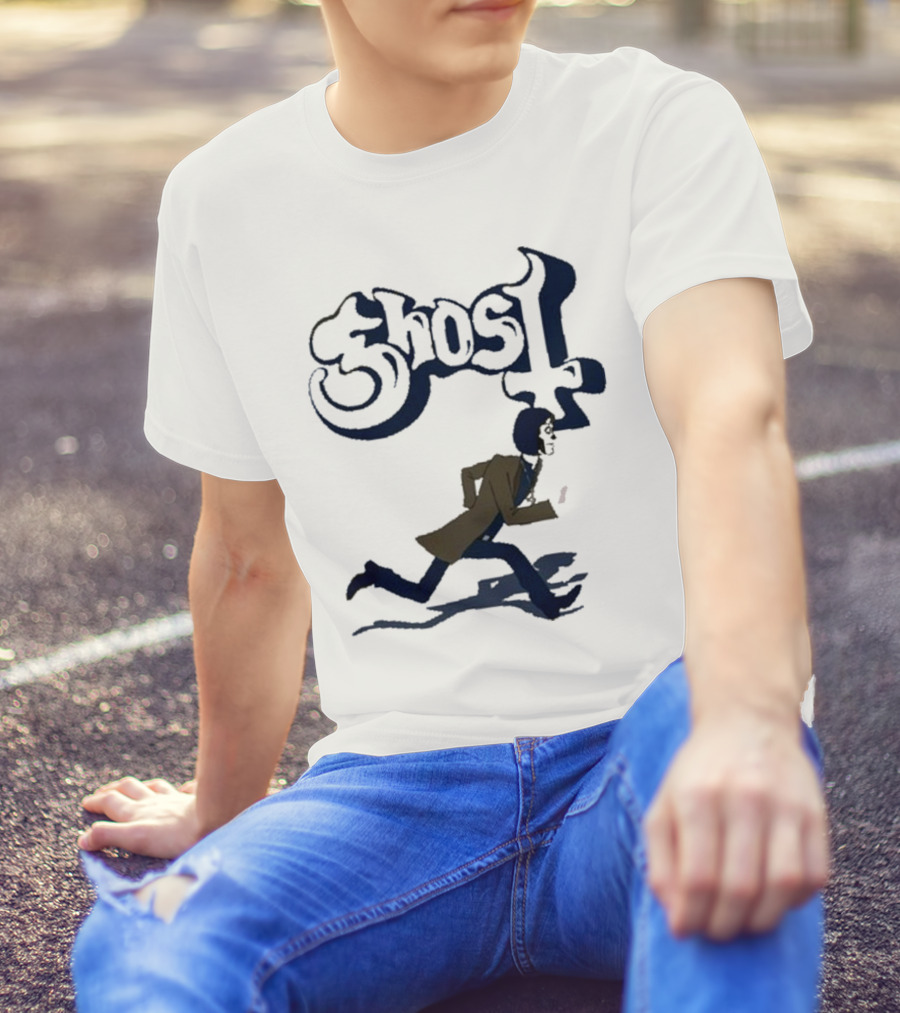 Ghost Band Retro Running Figure T-Shirt