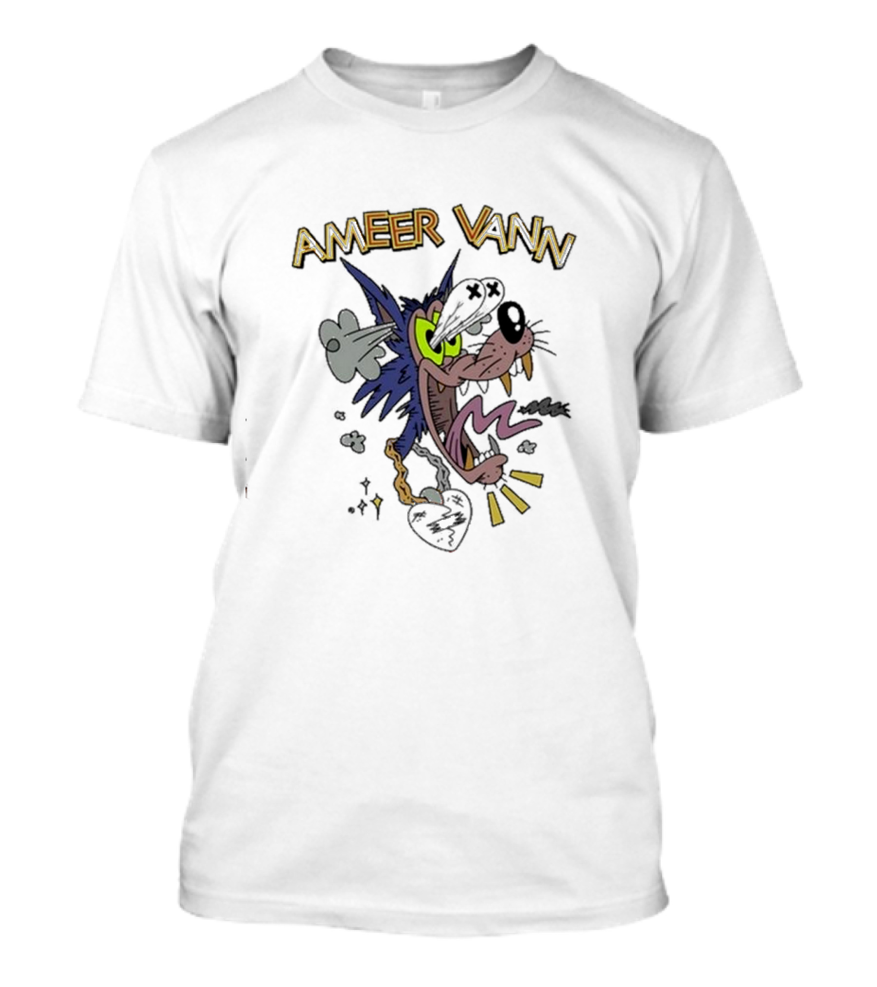 Ameer Vann Wooftoon Cartoon Wild Wolf T-Shirt