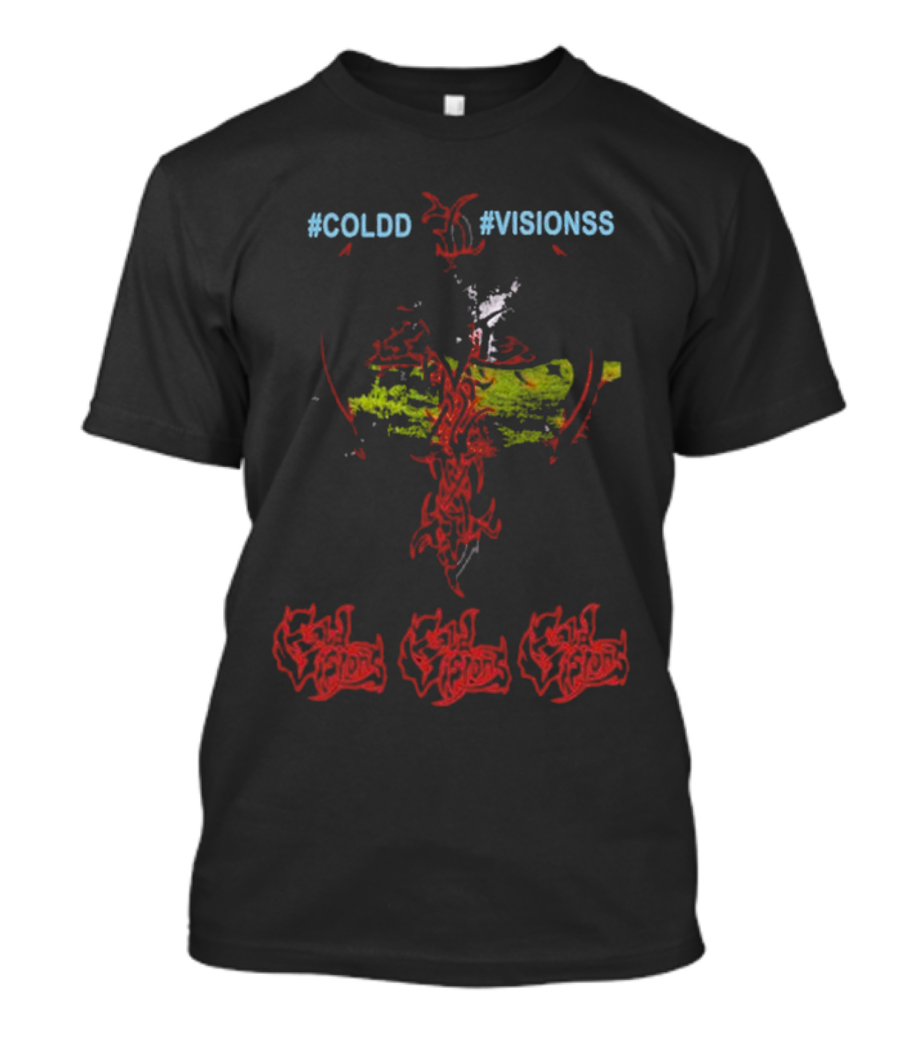 COLDD #VISIONSS Forest Crime Cold Visions Black T-Shirt