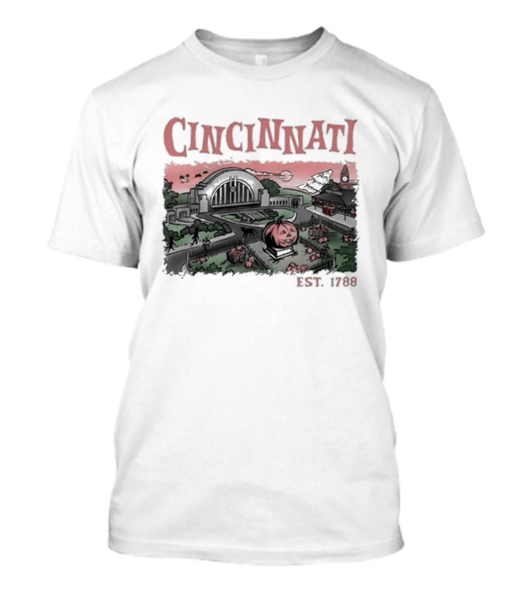 Cincinnati Halloweentown Scene Est 1788 T-Shirt