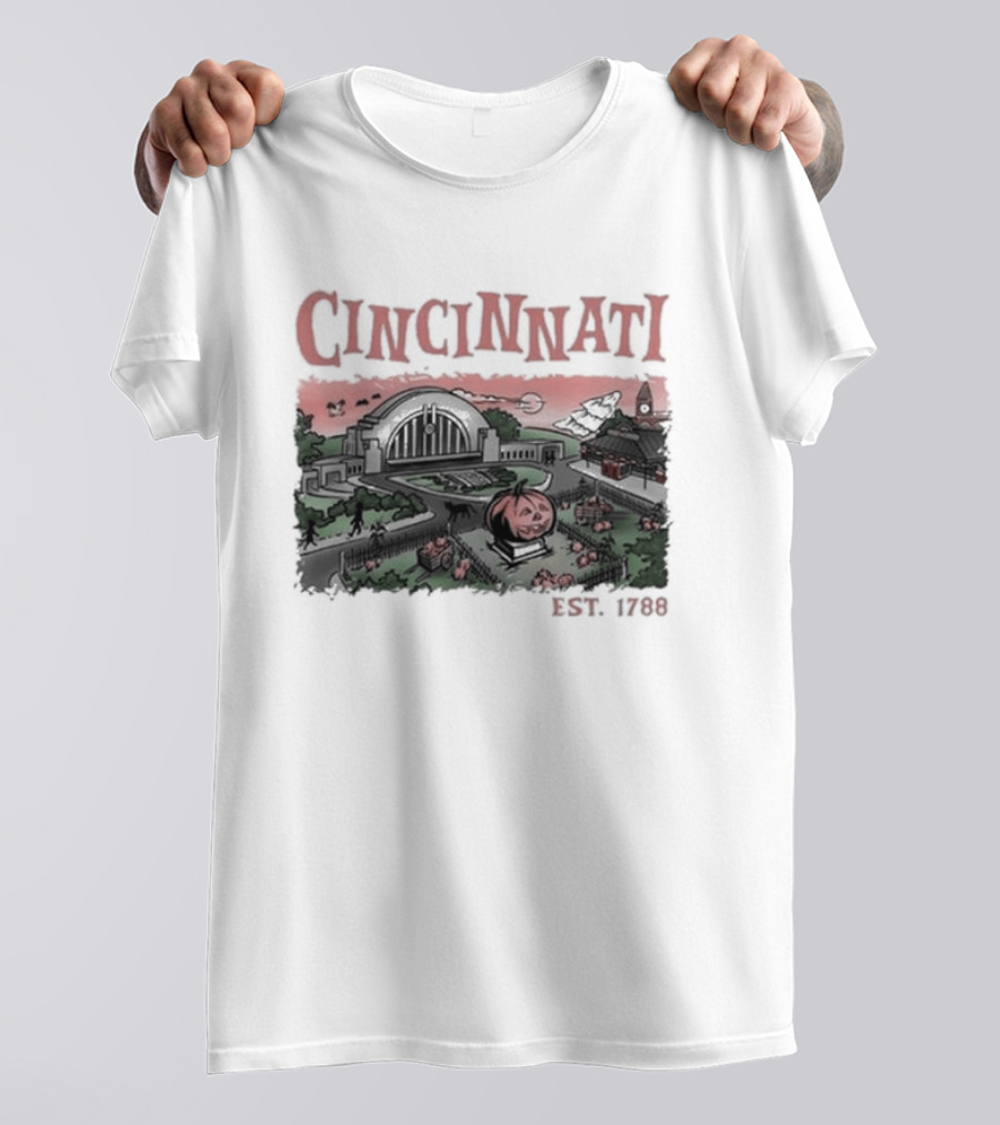 Cincinnati Halloweentown Scene Est 1788 T-Shirt