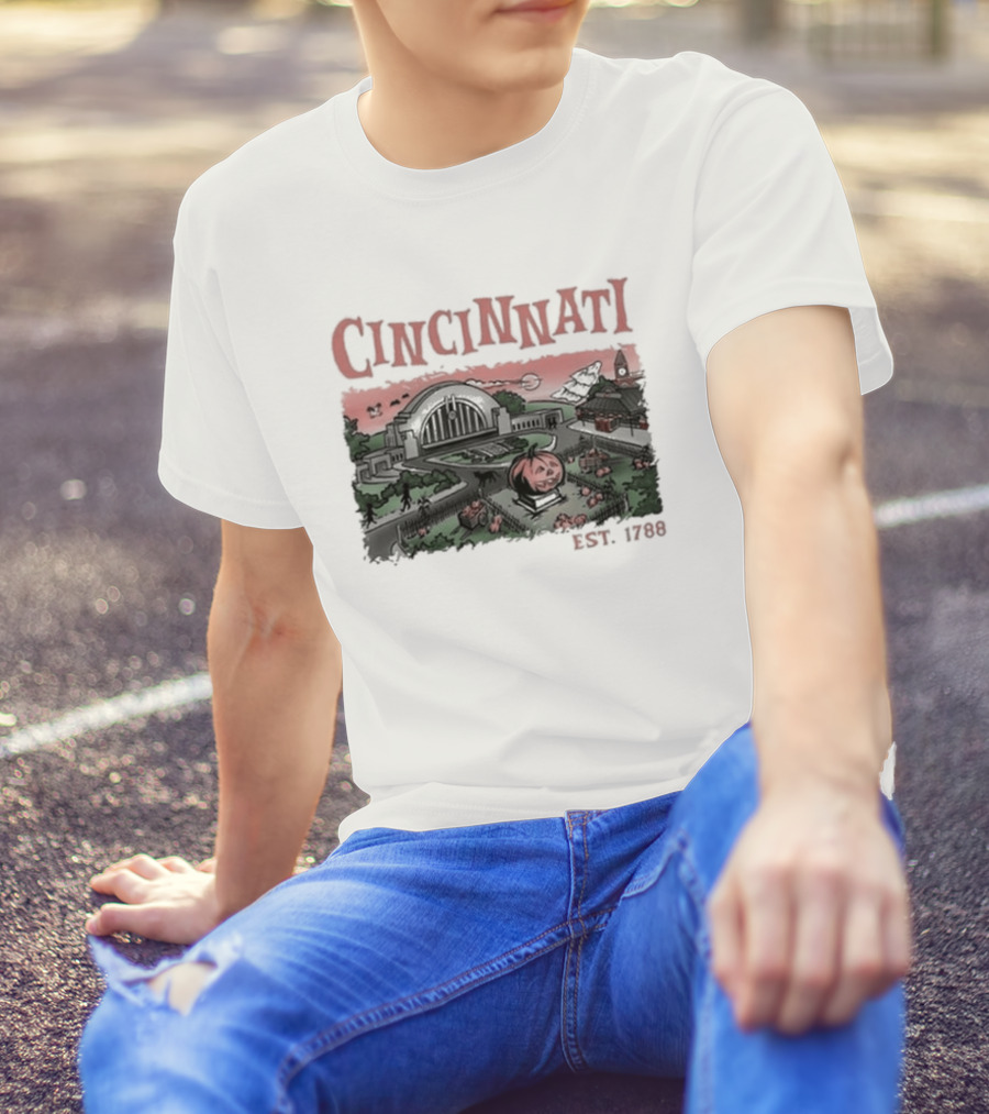 Cincinnati Halloweentown Scene Est 1788 T-Shirt