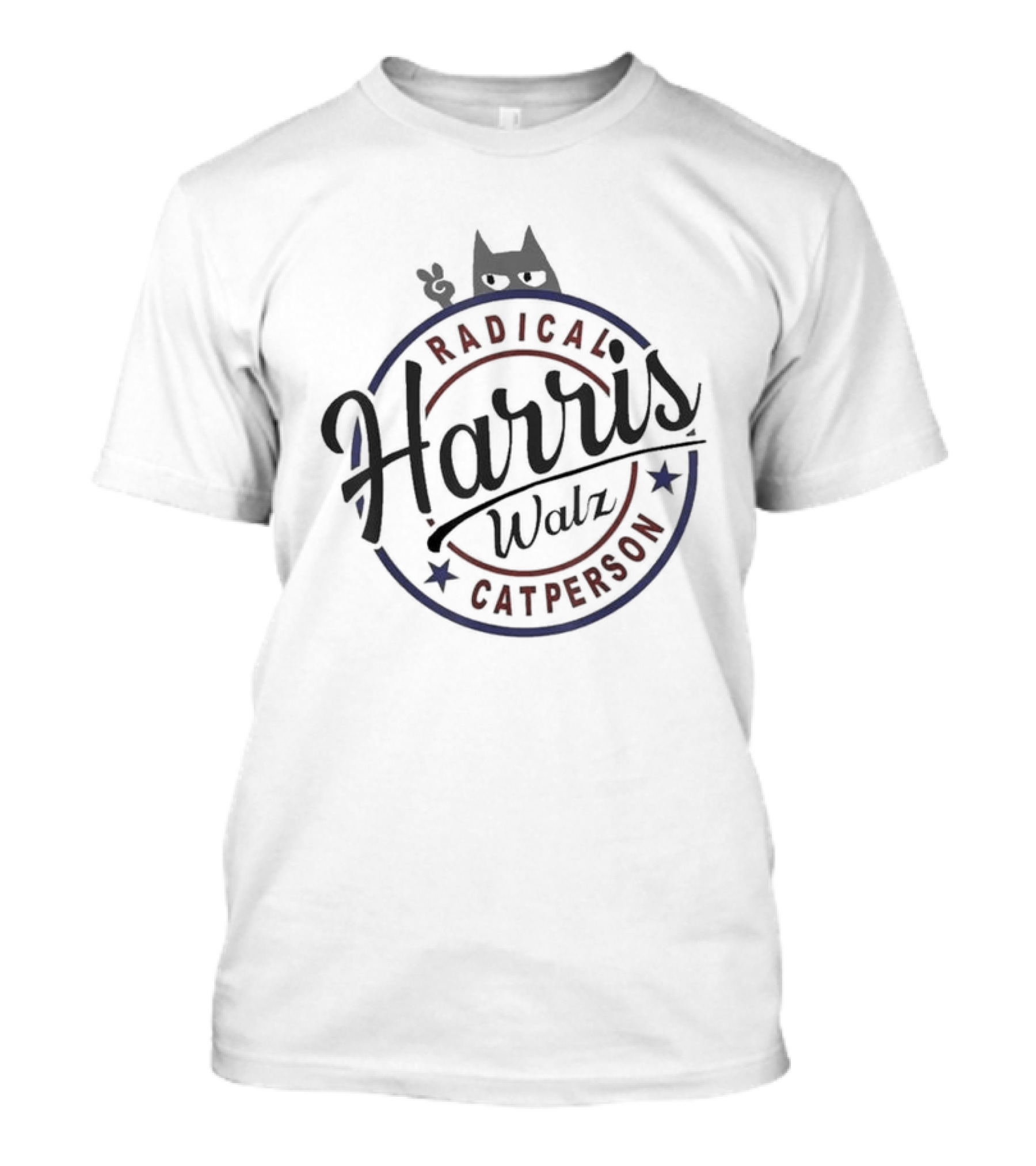 Radical Harris Walz Cat Person Election Kamala Walz T-Shirt