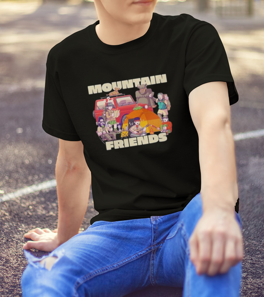 MOUNTAIN FRIENDS Adventure Campfire Gathering T-Shirt