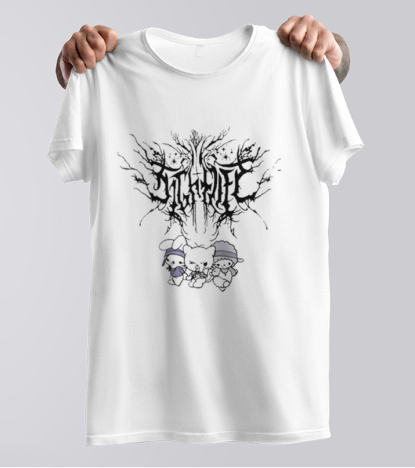 Nightlife Lavender Sanrio Crossover Gothic Character Group T-Shirt