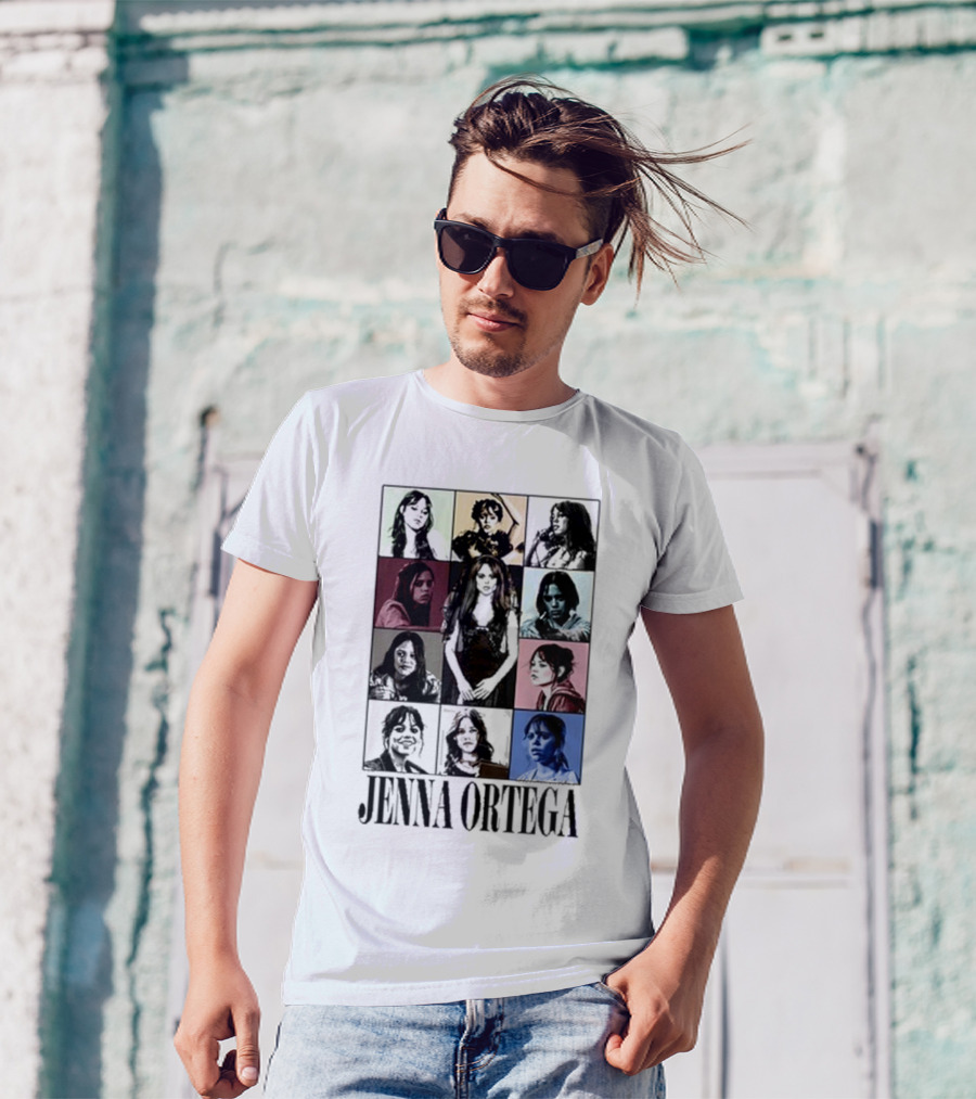 Jenna Ortega Multicolor Portrait Grid T-Shirt