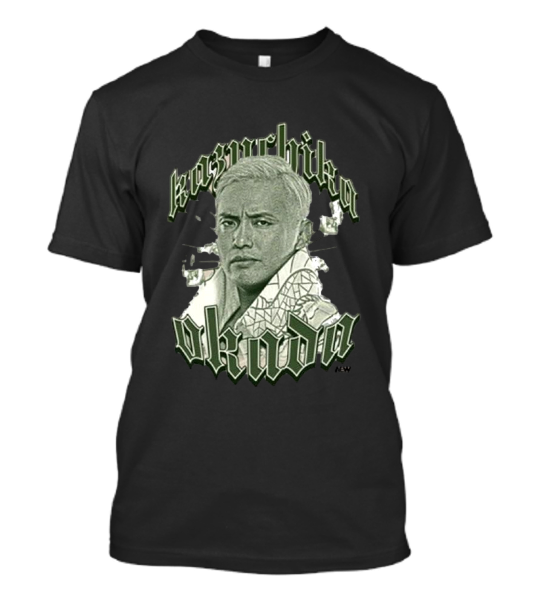 Kazuchika Okada Green Portrait With Geometric Elements T-Shirt