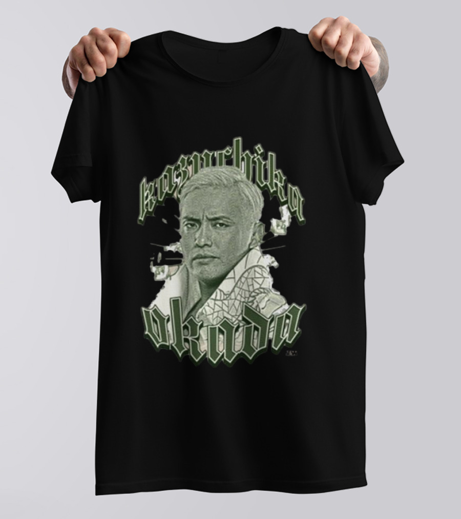 Kazuchika Okada Green Portrait With Geometric Elements T-Shirt