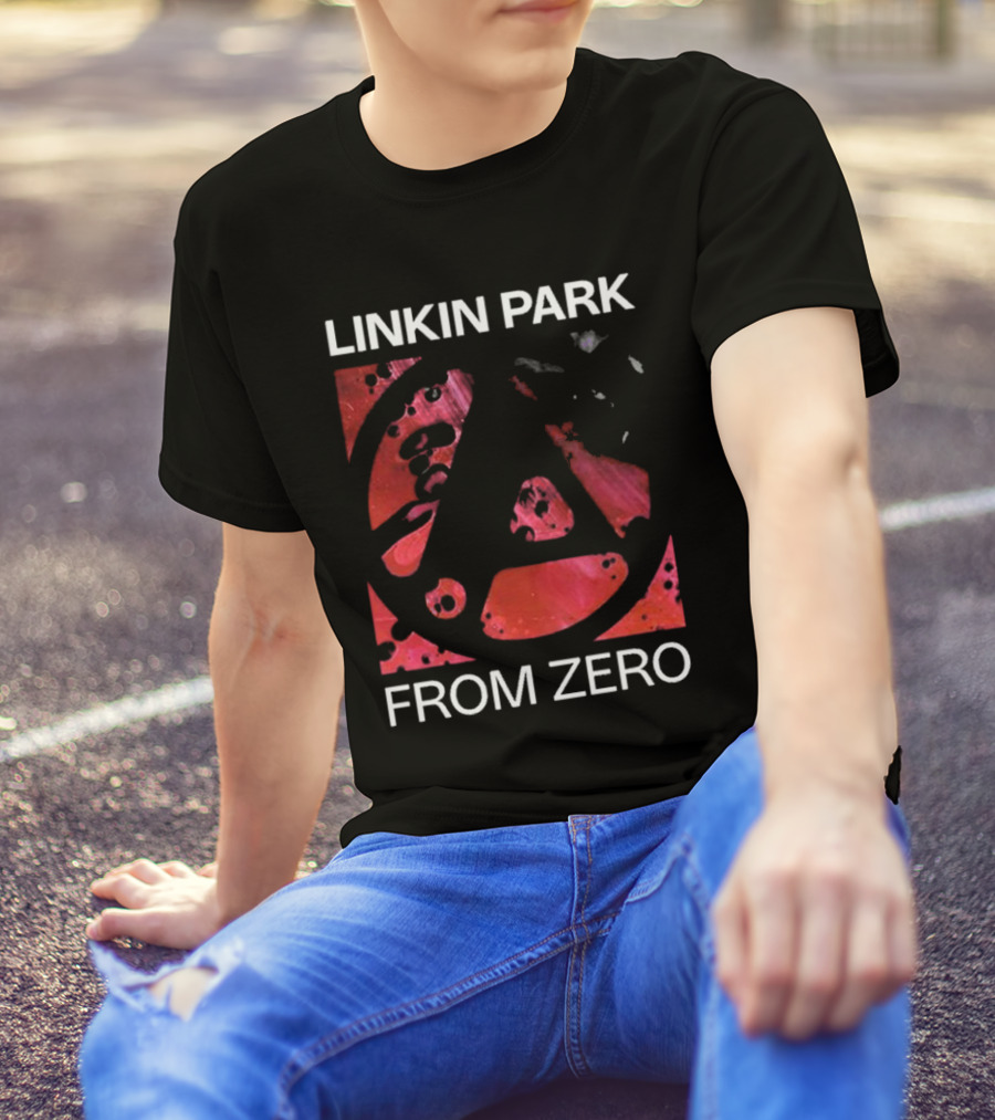 Linkin Park From Zero Texture Black Concert Red LP T-Shirt